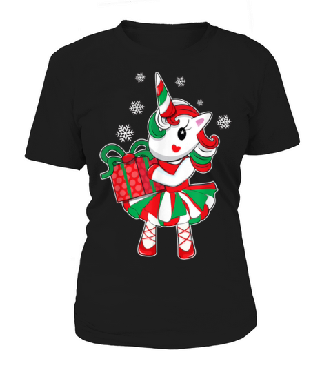 Pretty Christmas Unicorn Fun Girls Kids Snowflake Holiday Xmas Gift Sweater Women's T-Shirt