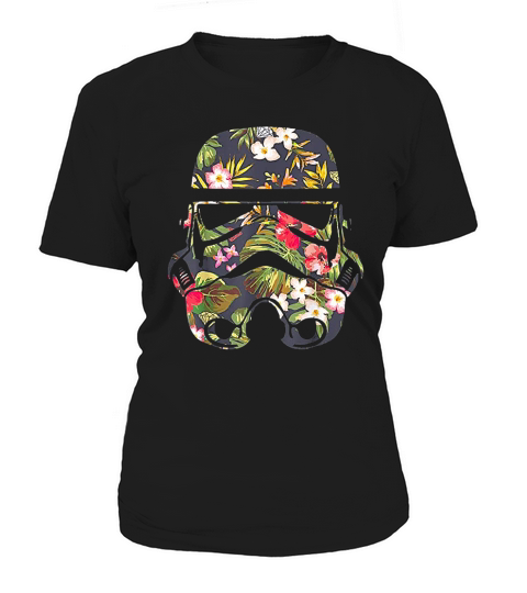 Tropical Stormtrooper Floral Print Graphic Women's T-Shirt
