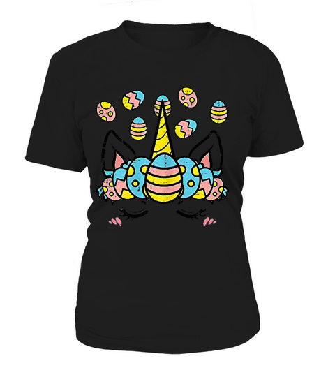 Unicorn Head Eggs Easter Day Animal Women's T-Shirt