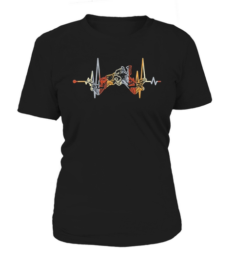 Vintage Retro Distressed Heartbeat Skydiving Skydive Gift Women's T-Shirt