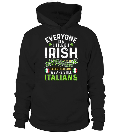 Irish Italian St Patricks Day Shamrock Italian Flag Gift Hoodie Unisex