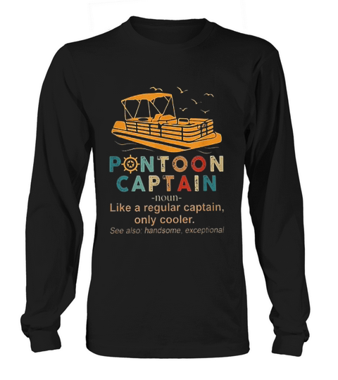 Vintage Pontoon Captain Definition Long sleeved Unisex