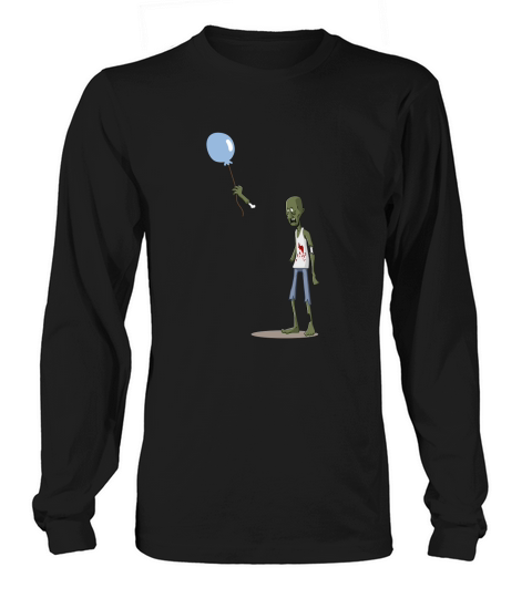 Zombie Balloon Funny Zombies T-Shirt Unisex Long sleeved Unisex