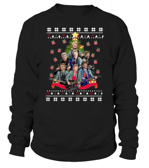 Bon Jovi Christmas tree ugly shirt - Unisex Long Sleeve Sweatshirt Unisex