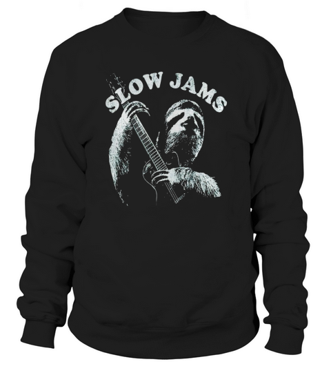 Sloth Playing Guitar Slow Jams Vintage TShirt Sweatshirt Unisex