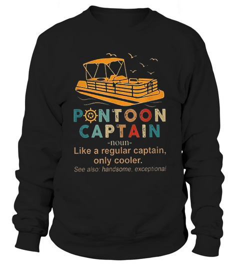 Vintage Pontoon Captain Definition Sweatshirt Unisex