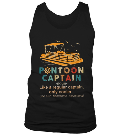 Vintage Pontoon Captain Definition Tank Top Unisex