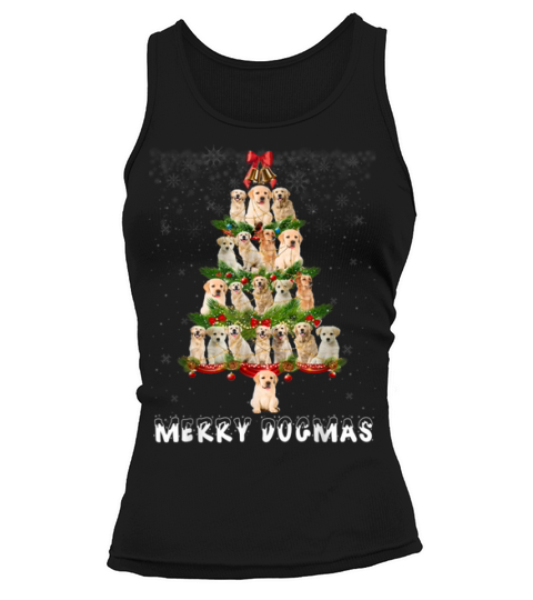 Awesome Merry Dogmas Golden Retriever Dog Christmas Decor Xmas Tree Shirt Tank top Woman