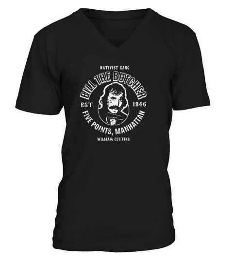 Bill The Butcher Five Points, Manhattan Gangs Of New York V-Neck T-shirt