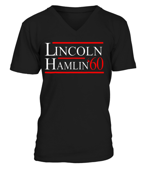 Lincoln Hamlin 60 Campaign Republican Democra T-shirt V-Neck T-shirt
