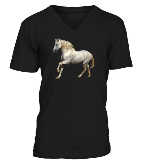 Majestic Wild Horse Stallion Photo Portrait Premium V-Neck T-shirt