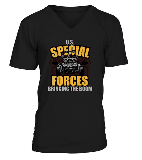 US Special Forces  bringing the Boom V-Neck T-shirt