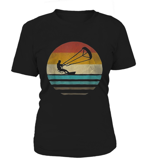 Kiteboarding Retro Vintage Silhouette Distressed Gift Women's T-Shirt