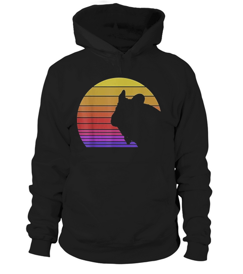 Retro Style Chinchilla Silhouette Vintage Gifts Hoodie Unisex