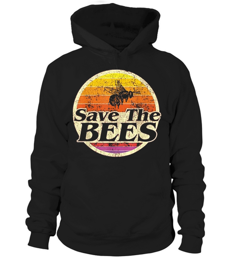Save Bees Women Men Vintage Retro Distressed Hoodie Unisex