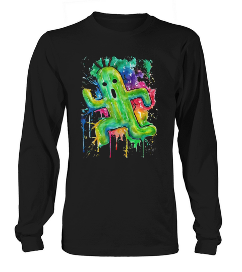 Cute Cactuar Running Watercolor Final fantasy Jonny2may Awesome Long sleeved Unisex