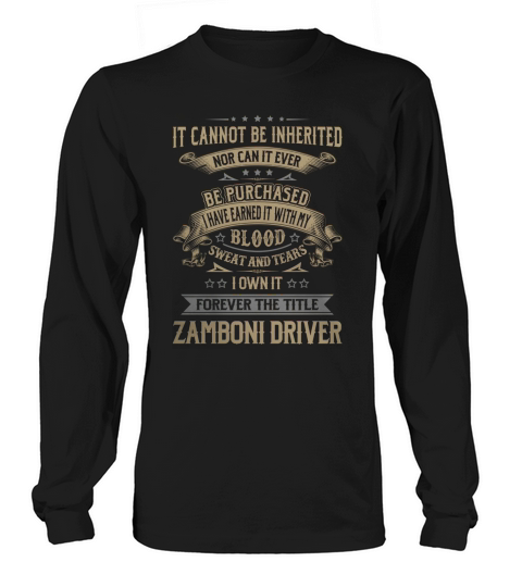 Zamboni Driver Forever Job Title Shirts Long sleeved Unisex