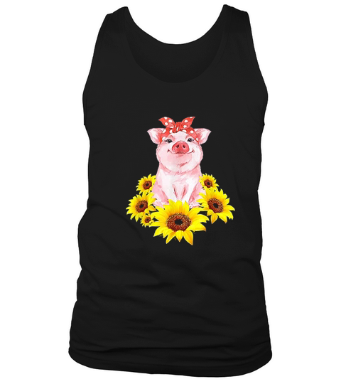 Cute Piggy With Sunflower Tiny Pig Mothers Day Tank Top Unisex