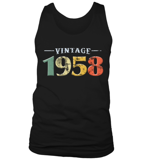 Made In 1958 Vintage 61st Birthday Groovy Colors T-shirt Tank Top Unisex