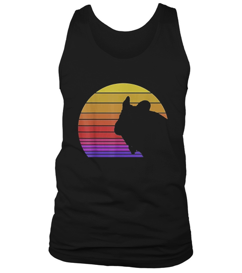 Retro Style Chinchilla Silhouette Vintage Gifts Tank Top Unisex