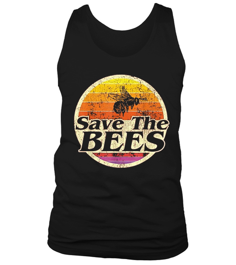 Save Bees Women Men Vintage Retro Distressed Tank Top Unisex