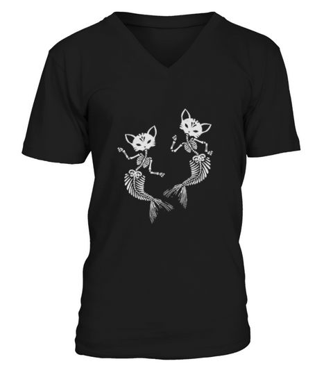 Cat Mermaid V-Neck T-shirt