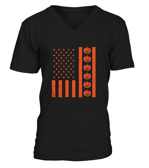 Halloween  Vintage Flag Art V-Neck T-shirt