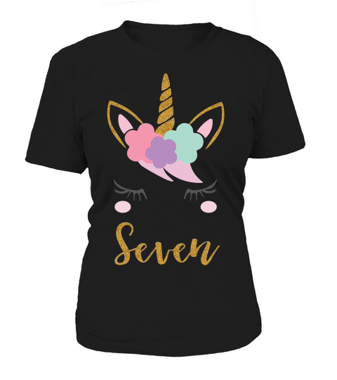Kids Unicorn Birthday 7th Birthday Outfit, Unicorn Gift T-shirt Women's T-Shirt