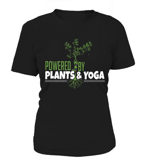Powered By Plants And Yoga Tshirt For Women Yoga Lover Tee Women's T-Shirt
