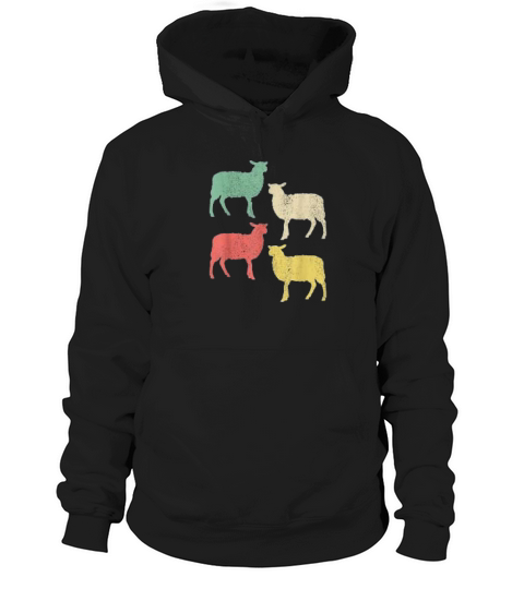 Vintage 1980 Funny Sheep Retro Hoodie Unisex