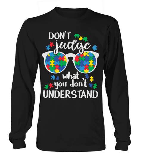 Autism Awareness Autistic Kids Glasses Long sleeved Unisex