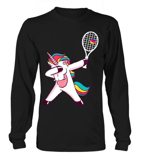 Unicorn Tennis Shirt Tennis Unicorn Player Gift Tshirt Long sleeved Unisex