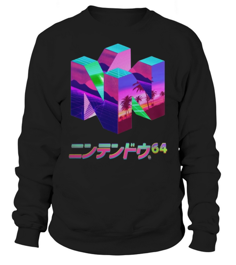 NINTENDO 64 VAPORWAVE N64NINTENDO64 CONSOLE GAME VAPORWAVE VAPOR VAPE WAVE RETRO Sweatshirt Unisex