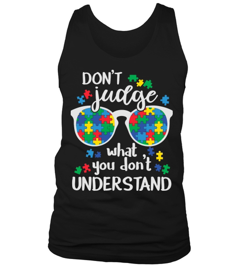 Autism Awareness Autistic Kids Glasses Tank Top Unisex