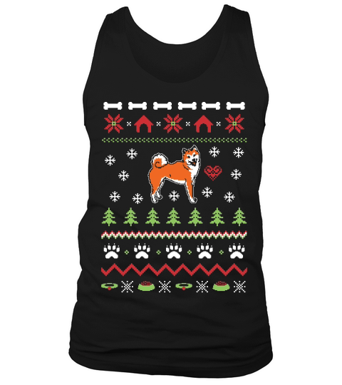 Shiba Inu Ugly Christmas Sweater - Holidays Tank Top Unisex