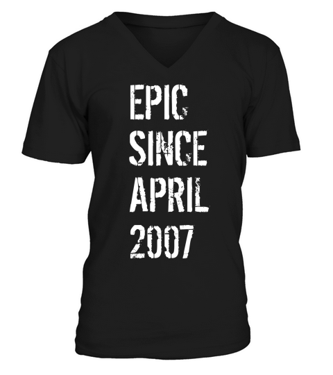 12 Year Old Gift For Boys Girls Born April 2007 V-Neck T-shirt