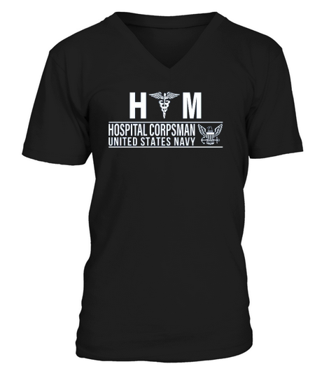 US Navy Hospital Corpsman V-Neck T-shirt