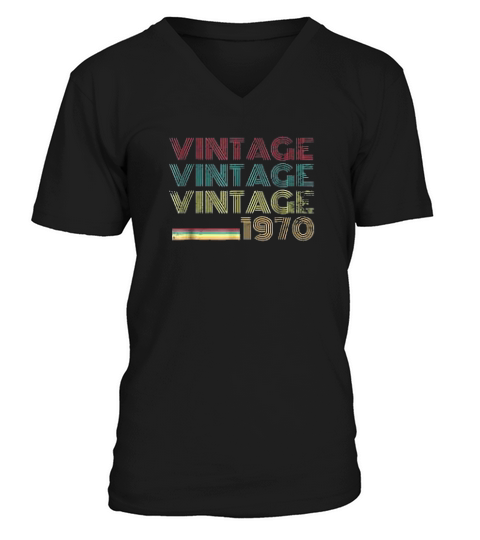 Vintage 1970 Gift Idea V-Neck T-shirt