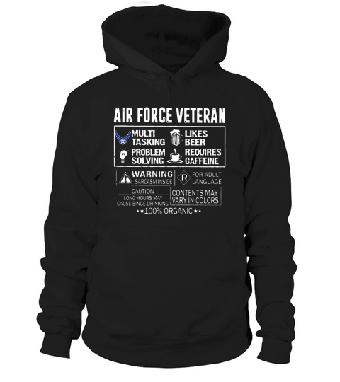 air force veteran 100 organic  1 Hoodie Unisex