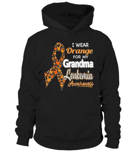 I Wear Orange For My Grandma Leukemia Awareness Hoodie Unisex