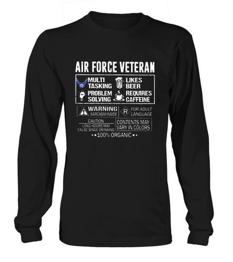 air force veteran 100 organic  1 Long sleeved Unisex