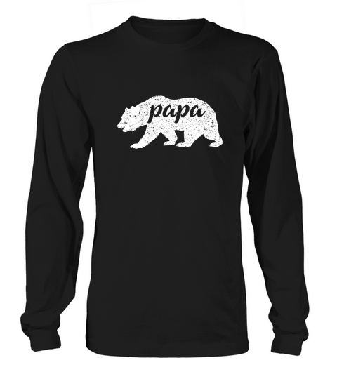 Vintage Papa Bear Dad Gift Long sleeved Unisex