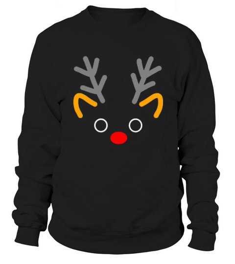 Colorful Reindeer Sketch For Christmas Sweatshirt Unisex
