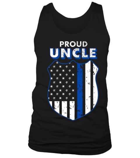 Thin Blue Line, Proud Uncle Badge Shirt Tank Top Unisex