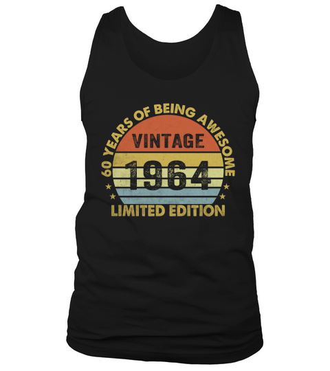Vintage 1964 Limited Edition 60th Birthday Tank Top Unisex