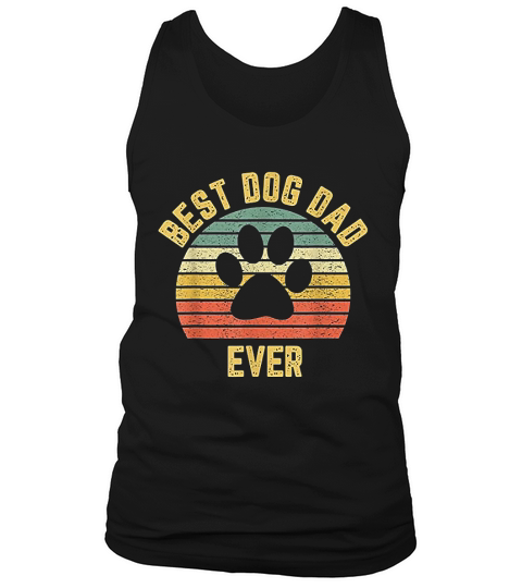 Vintage Dog Dad  Cool Fathers Day Gift Tank Top Unisex