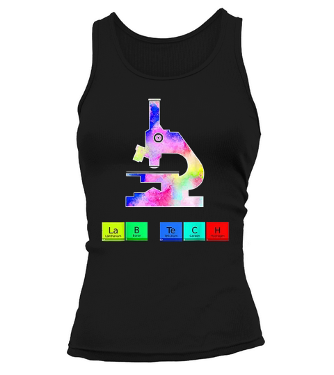 Lab Tech Microscope Watercolor Art Tank top Woman