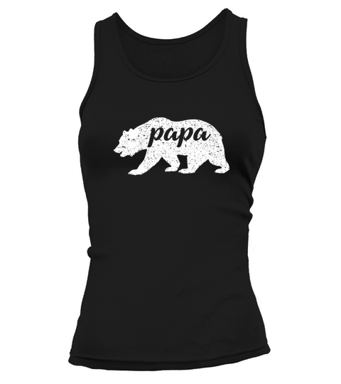 Vintage Papa Bear Dad Gift Tank top Woman