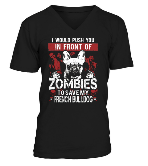 French Bulldog Lover T-shirt - Halloween Gift V-Neck T-shirt