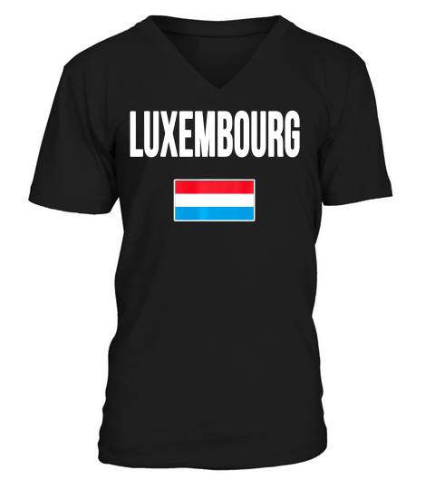 Luxembourg Flag  T-shirt V-Neck T-shirt